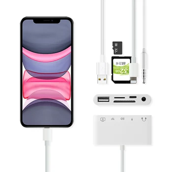 USB OTG Adaptér Pre iPhone, iPad iOS13 Lightning na USB 3.0 Adaptér U-Disk, Myš, Klávesnica Converter Lightning na Fotoaparát Adaptér