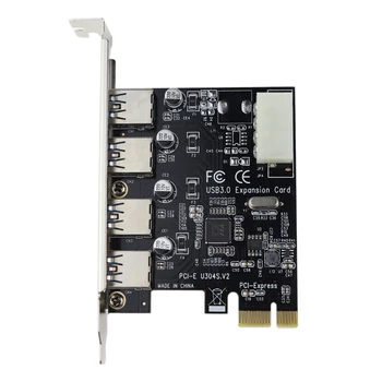 USB PCIe Karta 4 Porty USB 3.0, PCI Express 1x Rozširujúca Karta PCI-E Rozbočovač USB Radič Adaptér USB 3.0 Pridať Na Kartu
