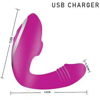 USB Pošvy Sania Dildo Vibrátory Skok Vajec Ústne Sacie Stimulátor Klitorisu Upozorňuje Dospelých, Erotické, Sexuálne Hračky pre Ženy Sexoshop