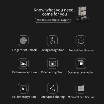 USB Rozhranie Snímača Snímač Kľúč Zabezpečenia Mini Snímanie Odtlačkov prstov Skener, PC Office Identifikácia Počítača Pre systém Windows 10