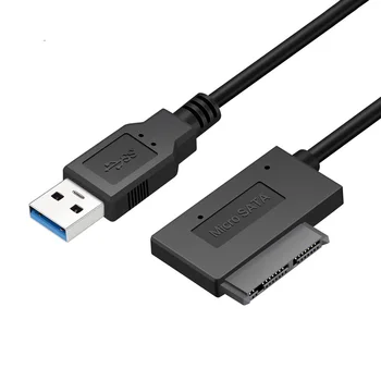 USB SATA Adaptér USB 3.0 Micro SATA 7+9 16Pin Kábel Externý Pevný Disk Converter pre 1.8