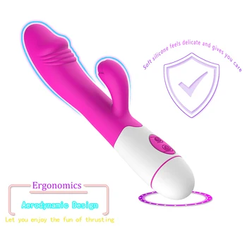 USB Vibrátor 30 rýchlosti G Mieste AV Vibrácií Silikónové Nepremokavé Erotické hračky, Sex shop Ženská Masturbácia, Sexuálne Hračky, Výrobky