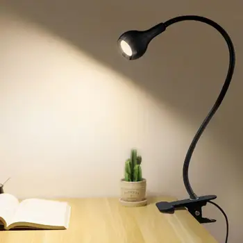 USB Čítania Knihy Svetlá S Klip Nabíjanie USB Napájanie Stolná Lampa Flexibilný Skladací Oko Led Tabuľka Nočné Lampy