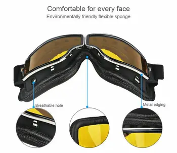 UV-odolné skladacie poškriabaniu-odolný proti vetru cyklistické okuliare bicykel motocykel zimné lyžiarske okuliare pilot okuliare