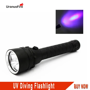 UV Potápačská baterka 5 x UV LED ultrafialové svetlo Nepremokavé potápanie svietidla 18650 lampa pre vyhľadávanie škorpióna, alebo oranžová