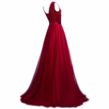 UŠĽACHTILÝ WEISS Elegantného tvaru V-Line Sweep Vlak Čipky Lištovanie Večerné Šaty Lacné Prom Šaty, Plášť De Soiree Party Šaty