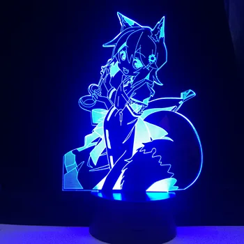 Užitočné Fox Senko-san Anime 7 /16 Farieb 3d Led Nočné Svetlo pre Deti Spálne Dekorácie Dropshipping Diaľkové Ovládanie