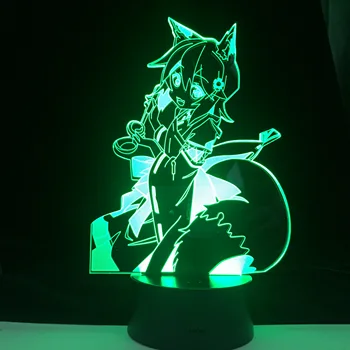 Užitočné Fox Senko-san Anime 7 /16 Farieb 3d Led Nočné Svetlo pre Deti Spálne Dekorácie Dropshipping Diaľkové Ovládanie