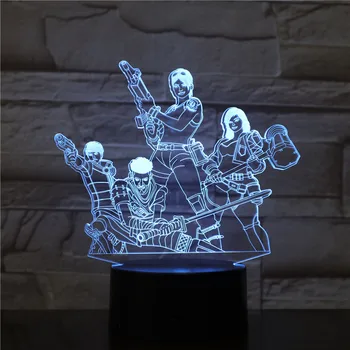 V hre Team Obrázok 3D LED, Stolové Lampy, Nočné Svetlo 7 Farieb Zmena Spálňa Spánku Osvetlenie Domova Darčeky Drop shipping