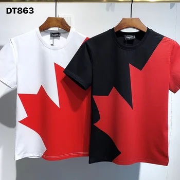 V zámorí Autentické 2020 NOVÉ T-Shirt D2 O-Krku Krátke tees rukáv Topy DSQ2 pánske Oblečenie DT863