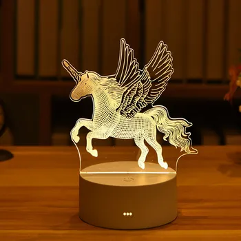 Valentín Láska 3D Lampy, Akryl LED Nočné Svetlo pre Svadby, Narodeniny, valentín Darček Ramadánu Dekorácie