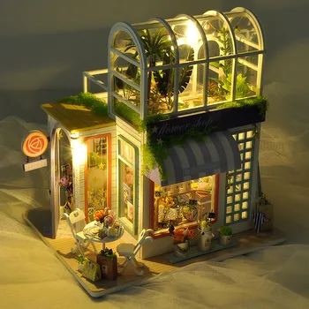 Valentína Spoveď Súčasnosti DIY Drevený domček pre bábiky Miniatúrne LED Najlepší Narodeninový darček Pre Vašu Rodinu, Deti 2021 Vysokej Kvality