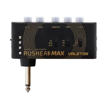 Valeton Rushead Max USB Chargable Prenosné Vreckové Gitary, Basy Headphone Amp Carry-On Spálňa Plug-In Multi-Efekty RH-100