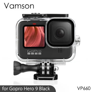 Vamson Vodotesné púzdro Prípade Tvrdeného Skla pre GoPro Hero 9 Black Ponoriť Ochranné Podvodné pre Go Pro 9 Príslušenstvo VP660