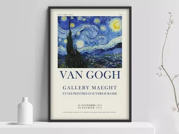 Van Gogh Hviezdnej noci plagát, Van Gogh Tlač, Van Gogh plagátu, van Gogha, Hviezdna noc, Výstava, plagát, Galéria Maegth