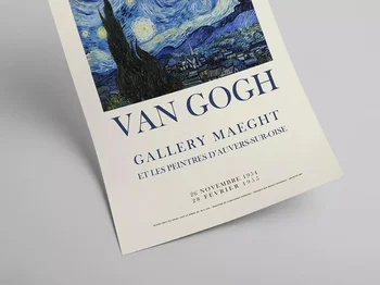 Van Gogh Hviezdnej noci plagát, Van Gogh Tlač, Van Gogh plagátu, van Gogha, Hviezdna noc, Výstava, plagát, Galéria Maegth
