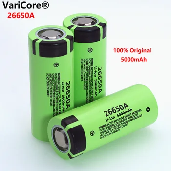 VariCore 26650A Li-ion Batéria, 3,7 V 5000mA Nabíjateľné batérie Discharger 20A batérie pre baterku, E-nástroje batérie