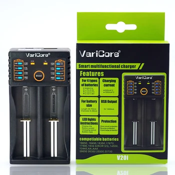 VariCore V20i V1 18650 nabíjačku 1.2 V, 3,7 V 3.2 V 3.85 V AA / AAA 18350 26650 10440 14500 16340 25500 NiMH lítiové batérie, nabíjačky
