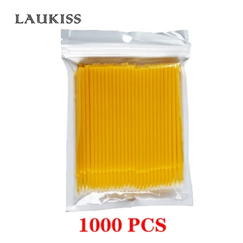 Vata 1000PCS Jednorazové Microbrushes na mihalnice Bavlna Stick Rias Rozšírenie Jednotlivých Lash Odstránenie vata