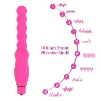 VATINE 10 Rýchlosti Análne Korálky Bullet Vibrátor Silikónový Análny Plug G-bod Stimulátor Sexuálne Hračky pre Ženy Muž