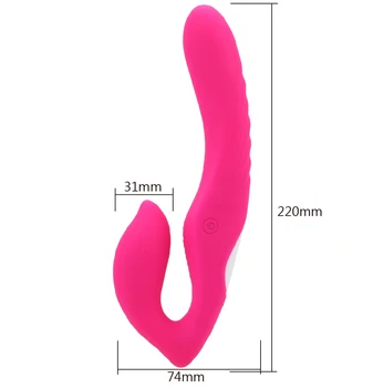 VATINE Dual Motory Strapon Dildo Vibrátor Sexuálne Hračky pre Lesbické Ženy G-spot Masér Klitorisu Pošvy Stimulátor Análny Vibrátory