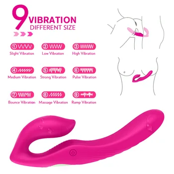 VATINE Dual Motory Strapon Dildo Vibrátor Sexuálne Hračky pre Lesbické Ženy G-spot Masér Klitorisu Pošvy Stimulátor Análny Vibrátory