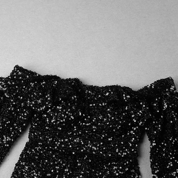 VC dámske Šaty Sexy Slim Black Flitrami Rozstrapatené bez Ramienok Fishtail Dlhé Šaty Módneho Návrhára Dizajn Strany Večera Šaty