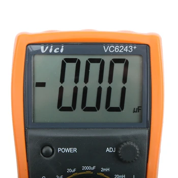VC6243+ vysoko presné digitálne indukčnosť kapacita meter 0-2000uf Indukčnosti Digital Kapacita 20H