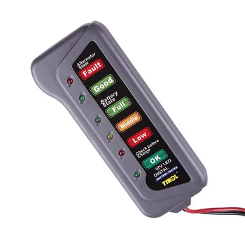 VDIAGTOOL autobatérie Tester Digitálne Alternátor Tester 6 LED Osvetlenie Displeja, Auto diagnostika Automobilov, Batérie Test Zariadenia