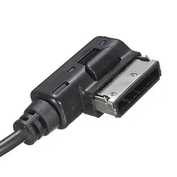VEHEMO Auto MMI Adaptéra USB Kábel 3,5 mm Hudobný AMI MMI Rozhranie Mini Jack Auto USB Nabíjačky USB, Aux MP3 Káble pre VW Audi