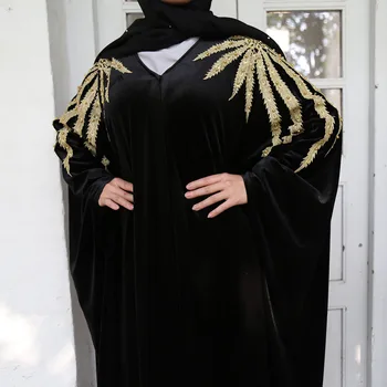 Velvet Abaya Kimono Mujer Moslimských Hidžáb Oblečenie Cardigan Ženy, Turecké Šaty Islam Oblečenie Saudskej Kaftane Dubaj Kaftan Djellaba