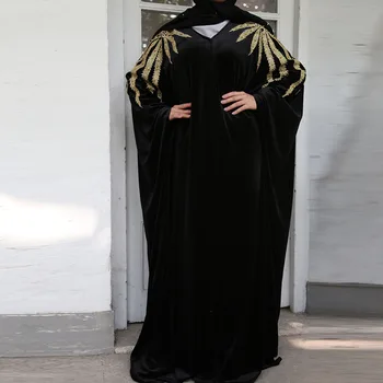 Velvet Abaya Kimono Mujer Moslimských Hidžáb Oblečenie Cardigan Ženy, Turecké Šaty Islam Oblečenie Saudskej Kaftane Dubaj Kaftan Djellaba