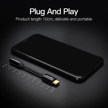 Vencie USB Typu C na 3,5 mm Slúchadlá Adaptér USB-C muža na 3.5 AUX audio Jack samica pre Xiao 6 Mi6 MIX 2 Huawei Mate10 P20