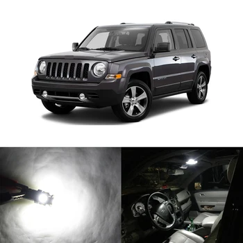 Veľa 8 Svetla Led Canbus Žiarovky Na Jeep Patriot Auto 2007-2017 Interiéru Vozidla Package Súpravy Mapu Dome Batožinového Priestoru Osvetlenie Špz