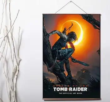Veľa štýl Tieni Tomb Raider, Umelecké Plátno, tlač plagátu, dekorácie, maliarstvo, s masívneho dreva visí prejdite
