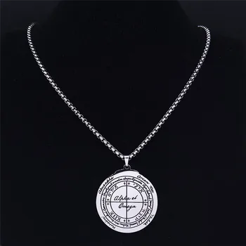 Veľa Šťastia Kľúč Šalamún Pohanské Nehrdzavejúcej Ocele, Šperkov Náhrdelník, Takže Pentagram Wicca Charms Amulet Talisma bijoux NX33S03