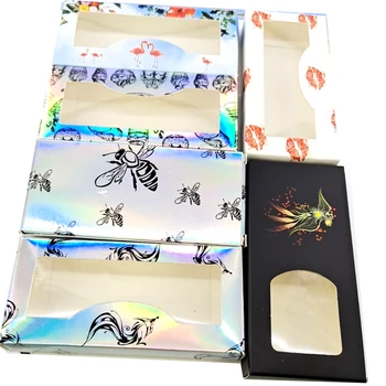 Veľkoobchod 20/50/100 ks papiera rias balenie box lash boxy obaly vlastné vlastné logo pre 10 mm-25 mm noriek mihalnice prípade, bulk