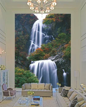 Veľkoobchod 3d vodopád nástennú maľbu, tapety obývacia izba, spálňa stenu foto moderné nástenné maľby nástenné maľby krajiny vodopád