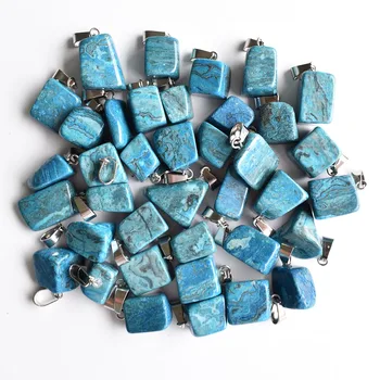 Veľkoobchod 50Pcs/Veľa Módnych kvalitný prírodný kameň modrý onyx Nepravidelného tvaru Prívesky pre KUTILOV, šperky, takže doprava Zadarmo
