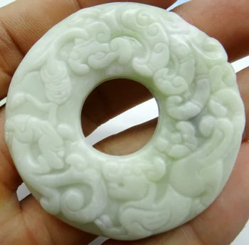 Veľkoobchod s Prírodným kameňom Čínsky biely čierny zelený kameň, ručne vyrezávané amulet prívesok pre kutilov, Šperky, Takže náhrdelník Príslušenstvo