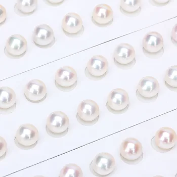 Veľkoobchodný predaj 3 mm~12 mm AAA kvality prírodné sladkovodné perlou biela pol vŕtané kolo pearl pre šperky
