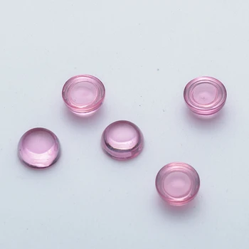 Veľkosť 4.0~12 mm Guľatý Tvar Ružová Cabochon CZ Kameň Syntetické Cubic Zirconia Kubický Zirkón Kameň
