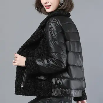 Veľkosť dámske cashmere kabát dámske zimné bavlna-vatovaný kabát žien kórejská verzia 2020 nové módne krátke baránok fleece