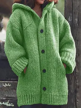 Veľká veľkosť voľné žien sveter bežné kapucňou jednofarebné dámske svetre 2020 jeseň a v zime musí si vybrať dámske svetre