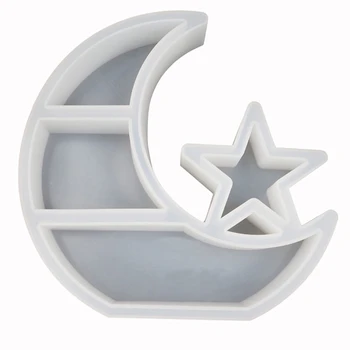 Veľké polmesiacom Zásobník Živice Formy Moon Star Polica Crystal Display Zásobník Šperky Štítok Živica na Odlievanie Foriem Remeselné Nástroje dropship