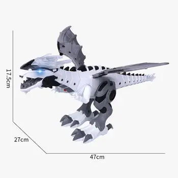 Veľké Sprej Mechanické Dinosaurov s Krídlo Cartoon Elektronické Chôdza Animal Model Dinosaurio Robot Deti Hračky pre Deti