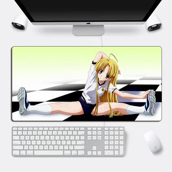 Veľké Vysoké Školy, DXD Podložka pod Myš 60x30cm Anime a Otaku Sexy Dievča Gaming Mousepad XXL Zamykanie Okraji Gumy Odolné Počítač, písací Stôl Mat