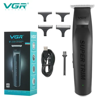 VGR Hair Clipper Mužov Profesionálny Zastrihávač Chĺpkov Umývateľný Nabíjateľná Vlasy Rezací Stroj Účes Silný Výkon Ocele Cutter Head