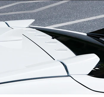 Vhodné Pre Honda Civic Hatchback 2021 Čierny Strešný Spojler ABS Plast Top Spojler Chvost batožinového priestoru Pery Krídlo Dekorácie Auta Styling 6pcs