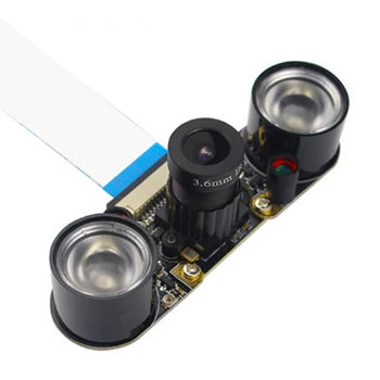Vhodné pre Raspberry Pi 4 5 megapixelovým Fotoaparátom s Ohniskovou Dĺžkou Nastaviteľné Nočné Videnie Kamery Infračervený Senzor Svetla Držiak